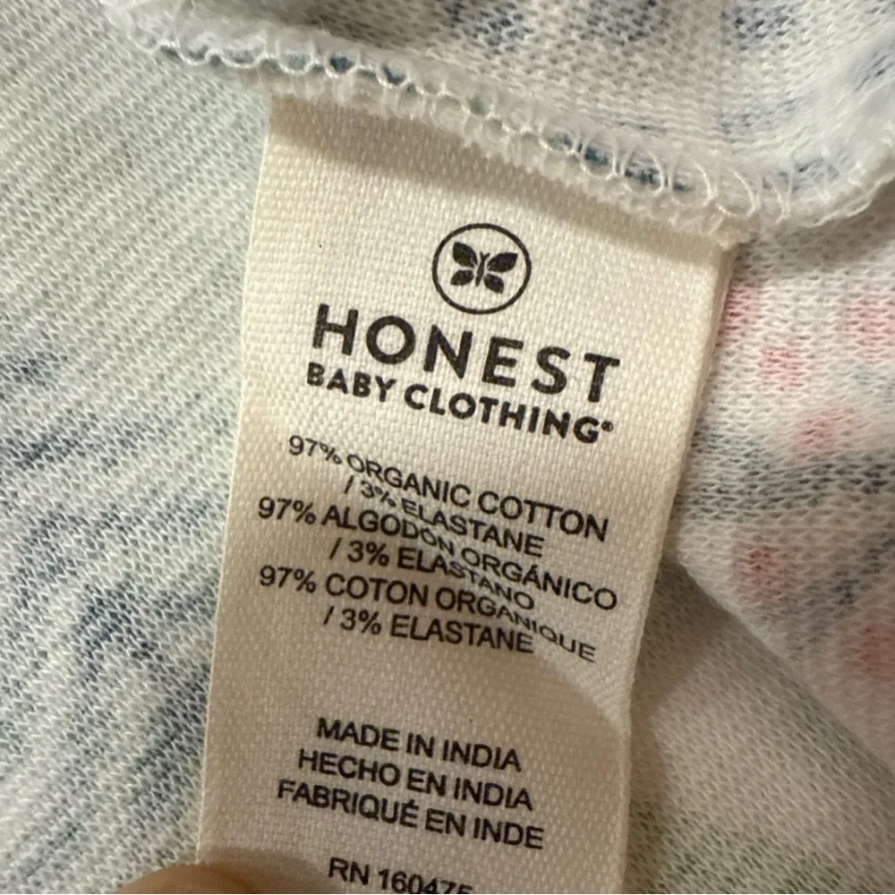 Honest Baby Co Festive‎ Tree Print Long Sleeve PJ Shirt